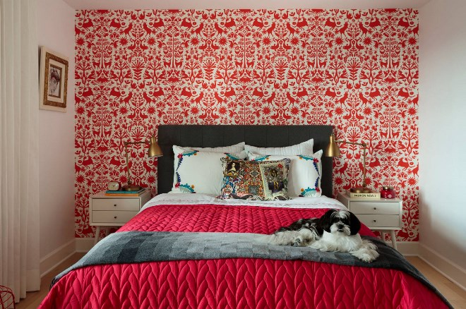 Комбинирование обоев в спальне: фото, интересные идеи (83 фото)
