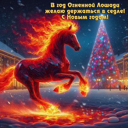 Открытки с Новым годом — 2026: 60+ картинок и поздравлений