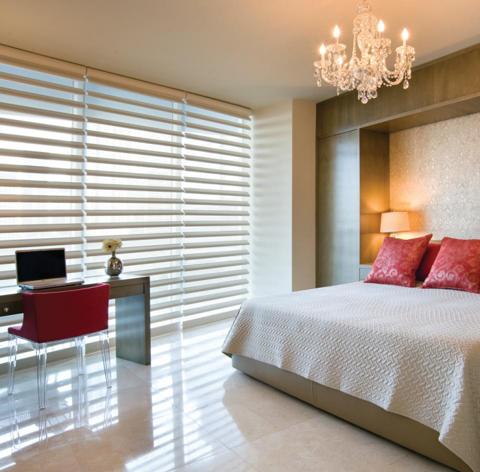 Жалюзи в спальню: фото, разновидности, материалы и цвета (55 фото)