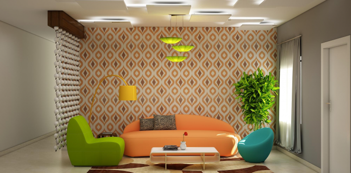 Обои в гостиную: разновидности, цвета, принты и стили (74 фото)