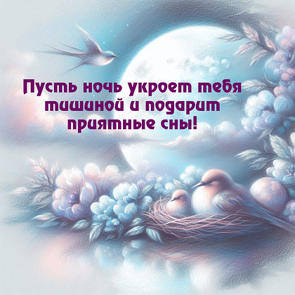 Открытки с пожеланием спокойной ночи: 100+ красивых картинок