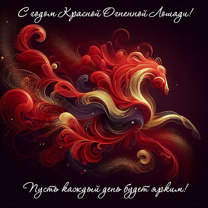 Открытки с годом Красной Огненной Лошади: 60+ картинок и поздравлений