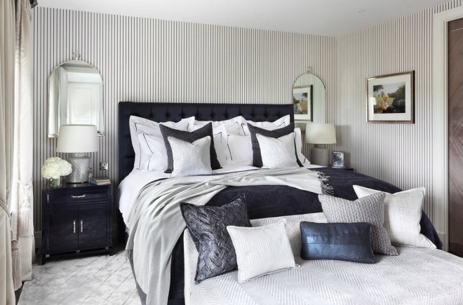 Обои в полоску: как создать нестандартный дизайн комнаты с помощью простых линий (104 фото)