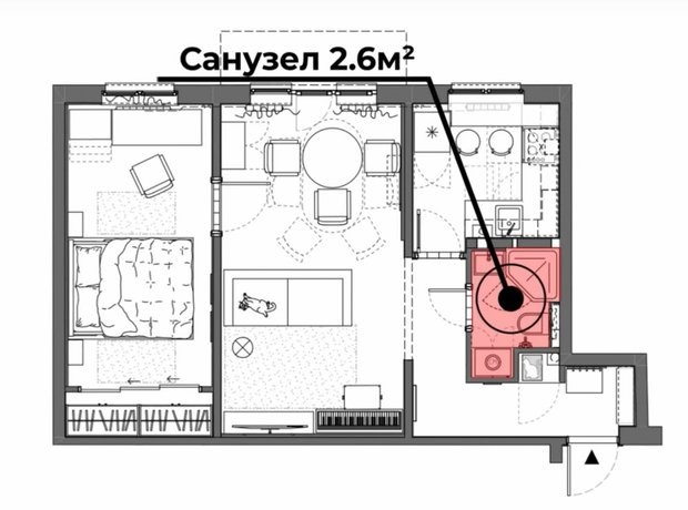 Как в старой хрущевке оформили крошечный санузел 2,6 м²