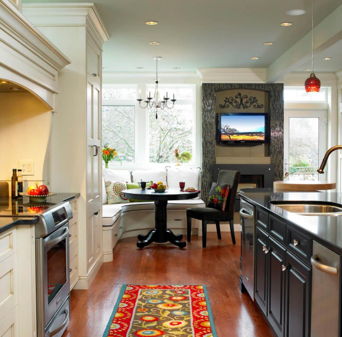 Диван на кухню: нюансы выбора мебели для комнат разных площадей и стилей (62 фото)