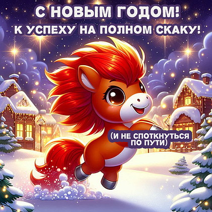 Открытки с годом Красной Огненной Лошади: 60+ картинок и поздравлений