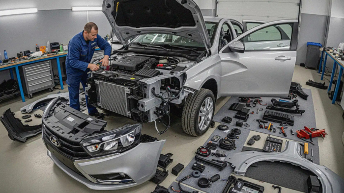 Механик разобрал новую Lada Iskra и показал из чего она на самом деле сделана. Неужели «иномарка»?