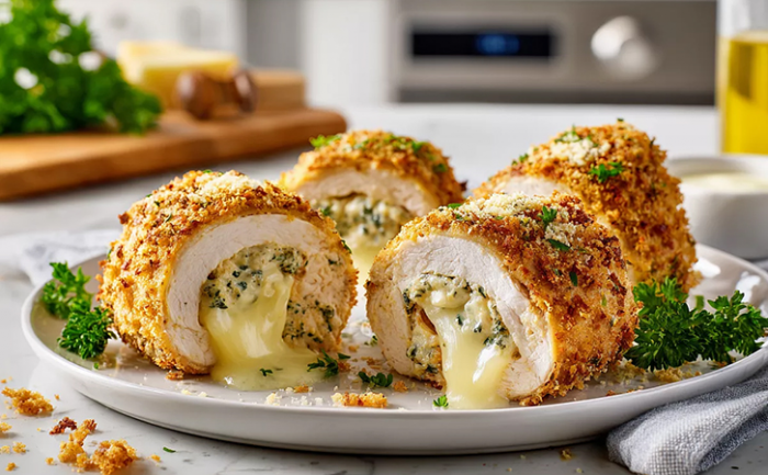 Заворачиваем курицу рулетиками и фаршируем: вкусно и просто, подойдет к праздничному столу