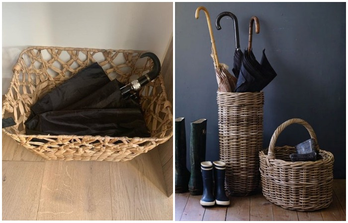 7 идей, где разместить мокрую обувь и зонты, чтобы не разносить грязь по дому