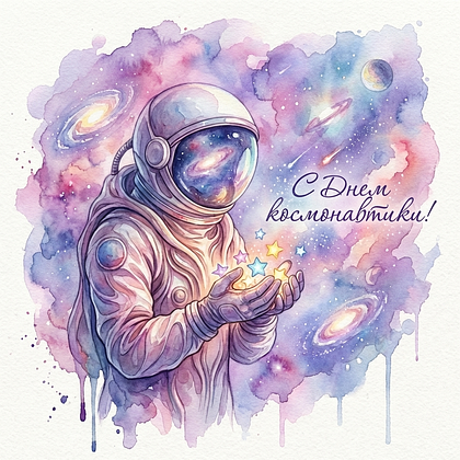 «Поехали!» Открытки с Днем космонавтики: 140+ картинок и поздравлений на 65-летие первого полета