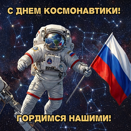 «Поехали!» Открытки с Днем космонавтики: 140+ картинок и поздравлений на 65-летие первого полета