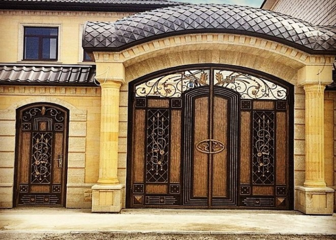 Ворота для частного дома: как выбрать эффектную защиту? (38 фото)