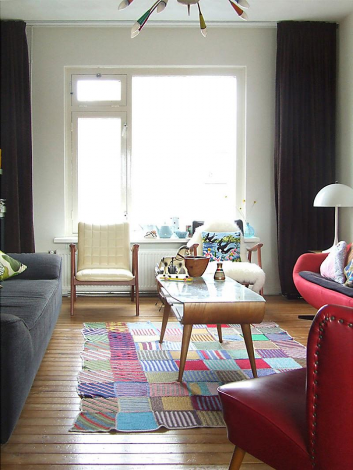 Вязаные коврики: интересные модели и применение в дизайне помещения (45 фото)