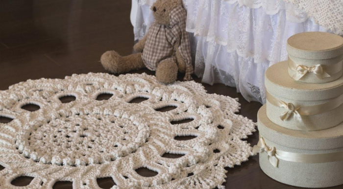 Вязаные коврики: интересные модели и применение в дизайне помещения (45 фото)