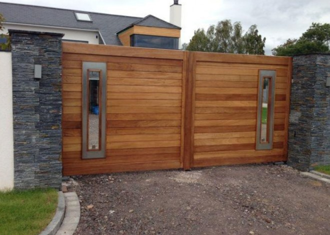 Ворота для частного дома: как выбрать эффектную защиту? (38 фото)