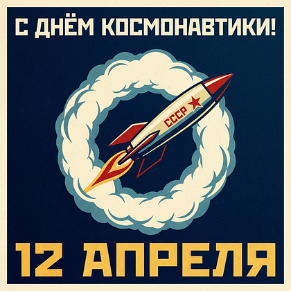 «Поехали!» Открытки с Днем космонавтики: 140+ картинок и поздравлений на 65-летие первого полета