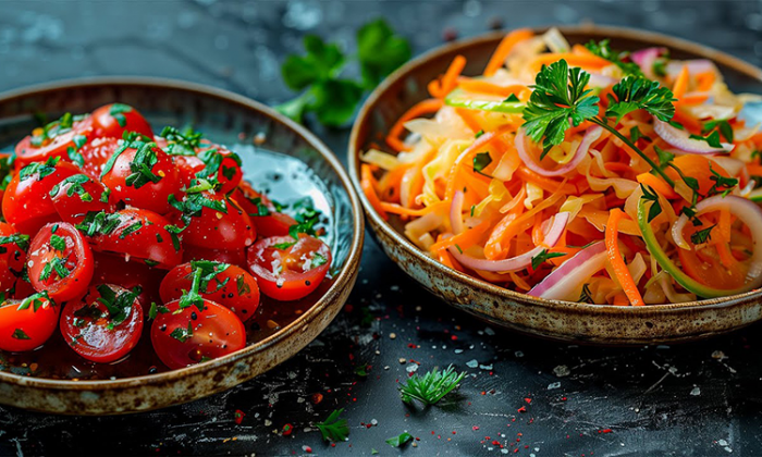 Два салата к шашлыку: рецепт вкуснейших закусок