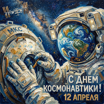 «Поехали!» Открытки с Днем космонавтики: 140+ картинок и поздравлений на 65-летие первого полета