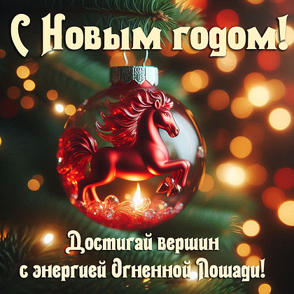 Открытки с годом Красной Огненной Лошади: 60+ картинок и поздравлений