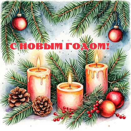 Открытки с Новым годом 2026: скачать 150+ картинок и поздравлений