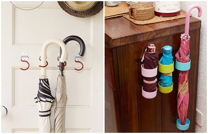 7 идей, где разместить мокрую обувь и зонты, чтобы не разносить грязь по дому