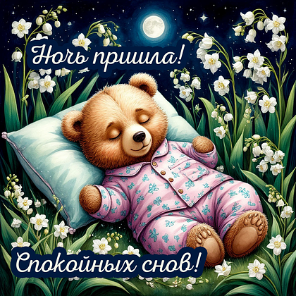 Открытки с пожеланием спокойной ночи: 100+ красивых картинок
