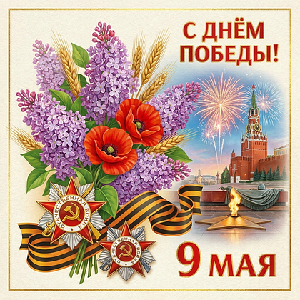 Открытки с Днем Победы 9 Мая в 2026 году: 140+ картинок и поздравлений