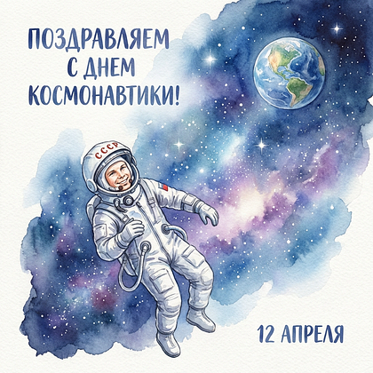 «Поехали!» Открытки с Днем космонавтики: 140+ картинок и поздравлений на 65-летие первого полета