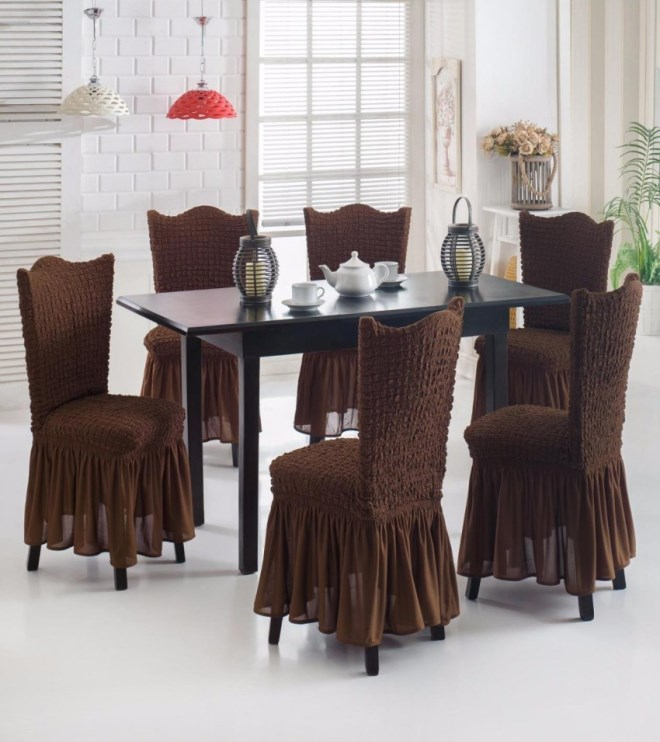 Чехлы на стулья: как создать стильный вариант декора мебели своими руками (74 фото)