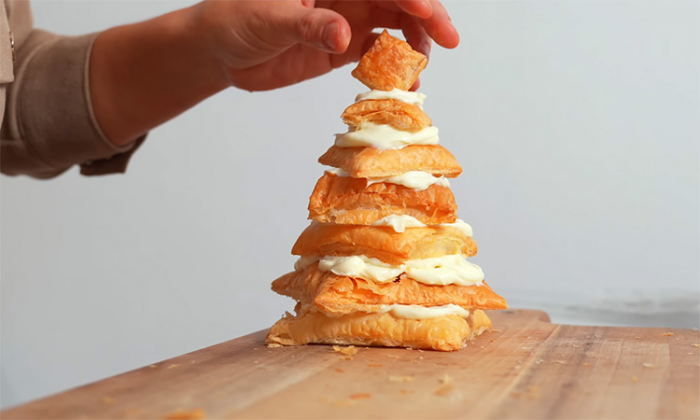 Превращаем торт Наполеон в «Елочки» к Новому году: дети будут в восторге