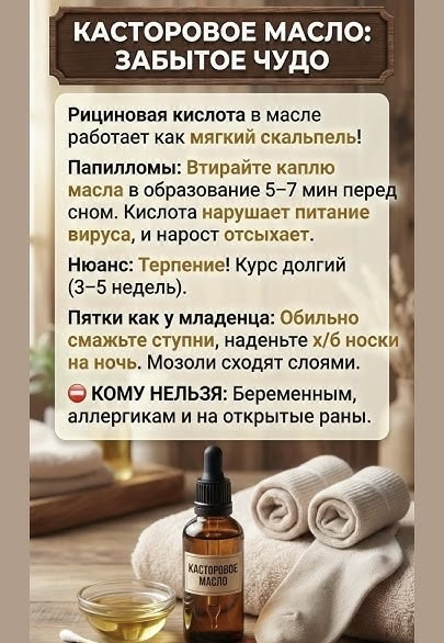 Здоровье>Касторовое масло - это забытое чудо!!