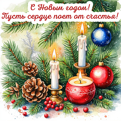 Открытки с Новым годом 2026: скачать 150+ картинок и поздравлений