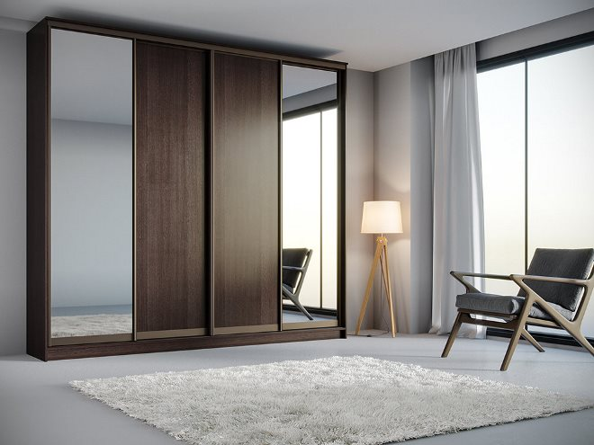 Шкаф-купе в интерьере: разновидности и особенности дизайна (104 фото)