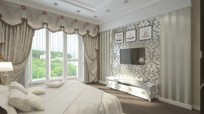 Обои в полоску: как создать нестандартный дизайн комнаты с помощью простых линий (104 фото)