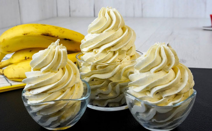 Очень густой банановый крем без сахара. Подходит для тортов и любых пирожных