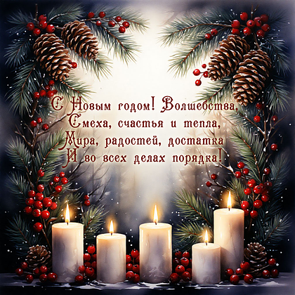 Открытки с Новым годом 2026: скачать 150+ картинок и поздравлений