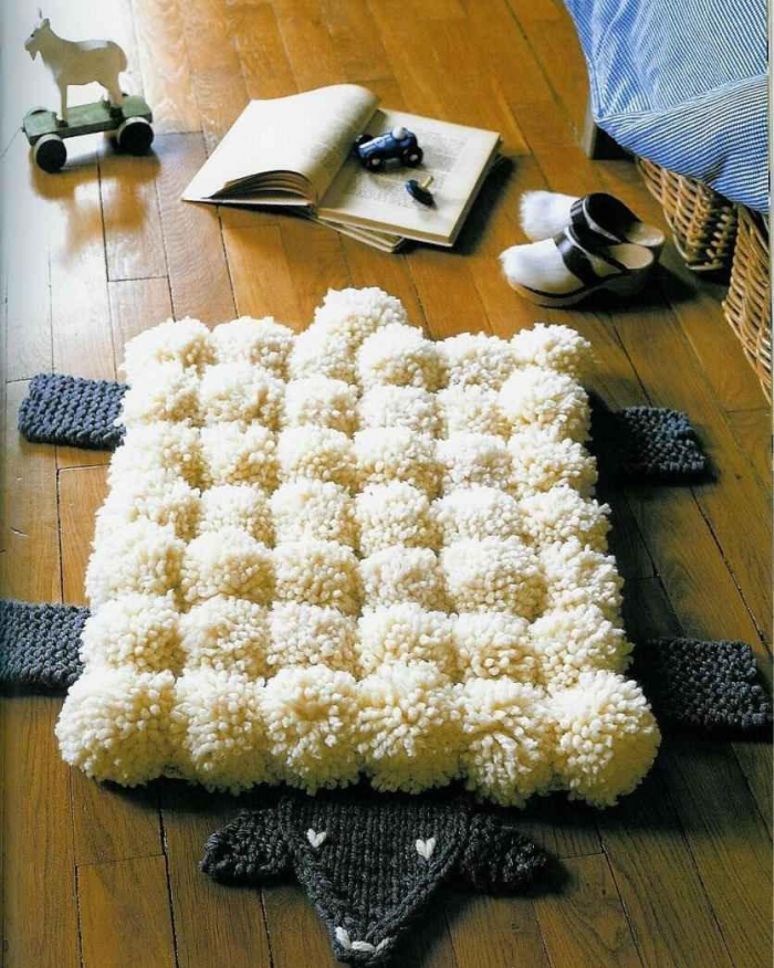 Вязаные коврики: интересные модели и применение в дизайне помещения (45 фото)