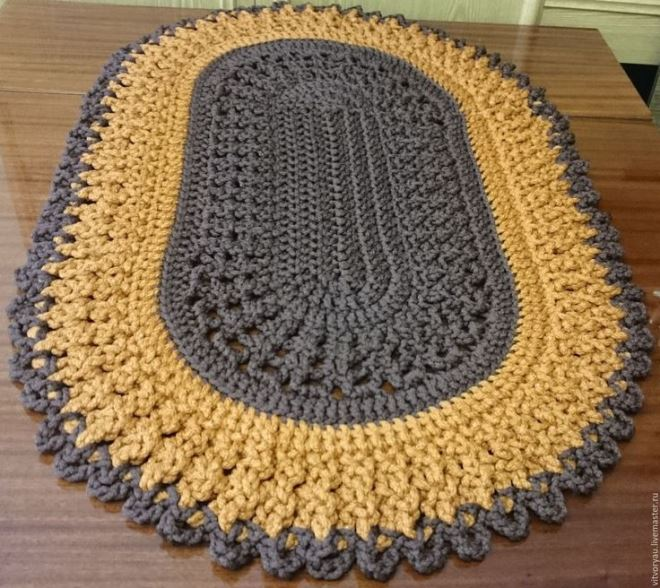 Вязаные коврики: интересные модели и применение в дизайне помещения (45 фото)