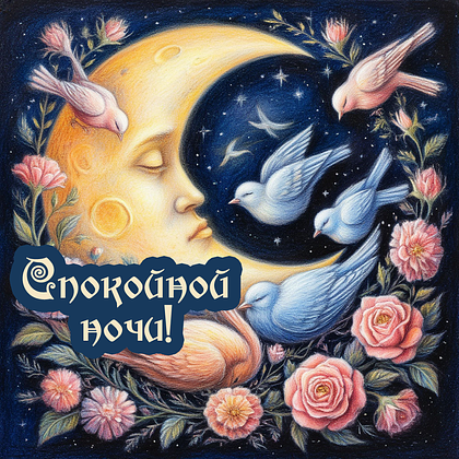 Открытки с пожеланием спокойной ночи: 100+ красивых картинок