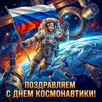 «Поехали!» Открытки с Днем космонавтики: 140+ картинок и поздравлений на 65-летие первого полета