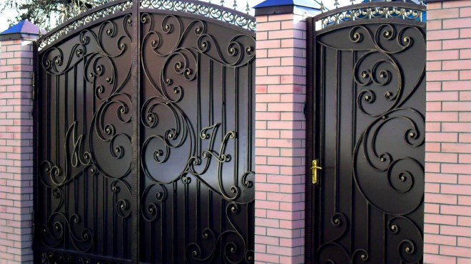 Ворота для частного дома: как выбрать эффектную защиту? (38 фото)