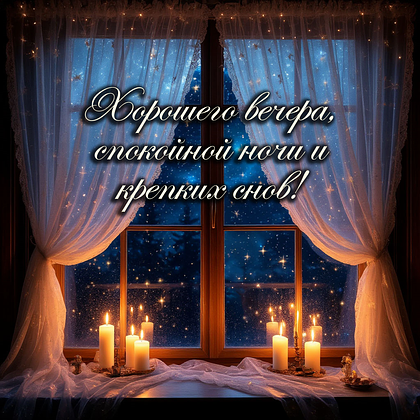 Открытки с пожеланием спокойной ночи: 100+ красивых картинок