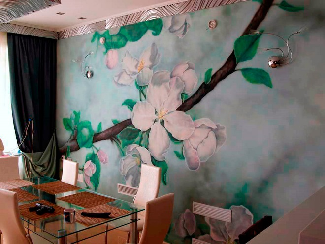 Роспись стен в квартире: несколько способов сделать свою комнату уютной и красивой (46 фото)