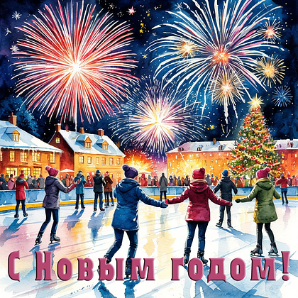 Открытки с Новым годом 2026: скачать 150+ картинок и поздравлений