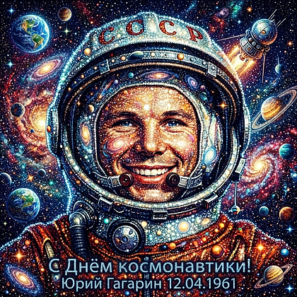 «Поехали!» Открытки с Днем космонавтики: 140+ картинок и поздравлений на 65-летие первого полета