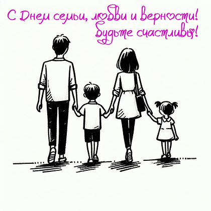 Открытки с Днем семьи, любви и верности: 140+ картинок и поздравлений