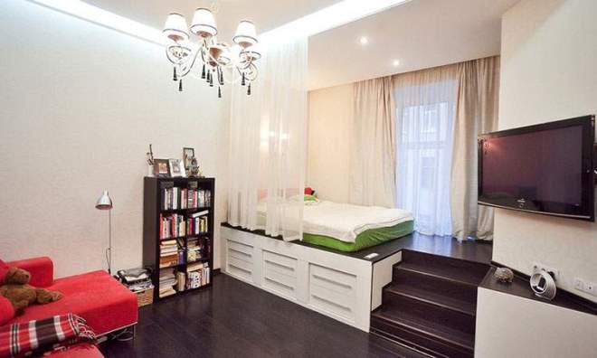 Планировка однокомнатной квартиры для семьи с двумя детьми (36 фото)