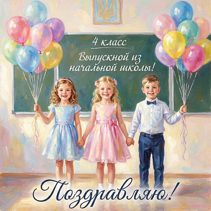 Открытки на выпускной в начальной школе: 60+ картинок и поздравлений