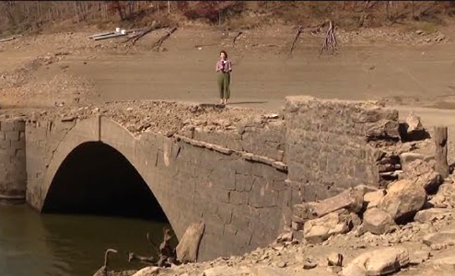 Вода в озере упала, а на дне обнаружился давно затерянный город