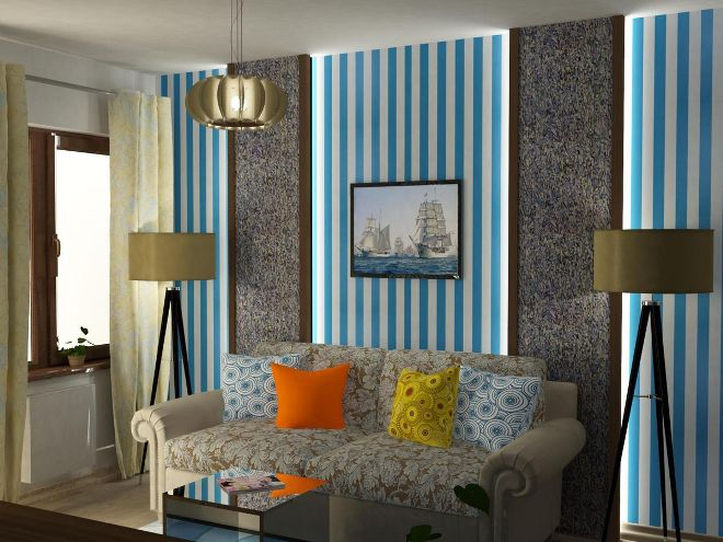 Обои-компаньоны: фото, примеры для зала, оригинальные приемы и стандартные способы создания эффектного интерьера (83 фото)